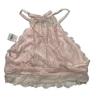 NWT AERIE Hi-Neck Bralettes Sz MEDIUM Pink